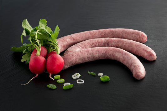 Grobe Bärlauch Bratwurst