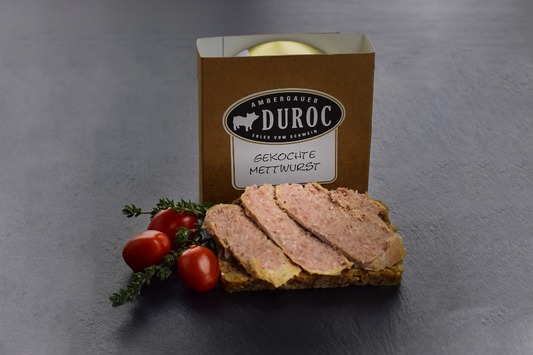 Duroc Mettwurst gekocht